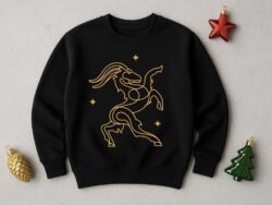 UMFG Jólapeysa svört og gyllt