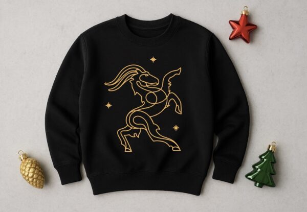 UMFG Jólapeysa svört og gyllt